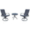 Courtyard Casual Gas Fire Pit Courtyard Casual - Santa Fe 1 Table and 2 Swivel Rockers 3 Piece Balcony Set | 5176