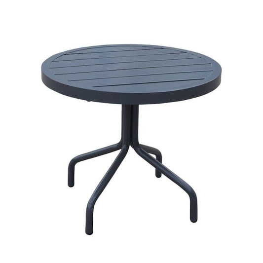 Courtyard Casual Gas Fire Pit Courtyard Casual - Santa Fe 20" Round Side Table Aluminum Slat Top | 5170