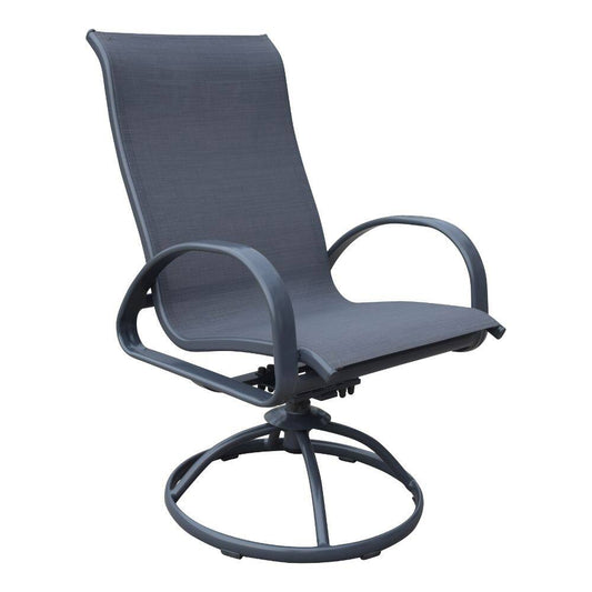 Courtyard Casual Gas Fire Pit Courtyard Casual - Santa Fe 5 Piece Swivel Rocker 48" Round Dining Table Set with 4 Swivel Rockers | 5178