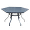 Courtyard Casual Gas Fire Pit Courtyard Casual - Santa Fe 60" Aluminum Slat Table In Hex Shape | 5172