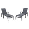Courtyard Casual Gas Fire Pit Courtyard Casual - Santa Fe Aluminum 2 Chaise Lounge Chairs | 5165