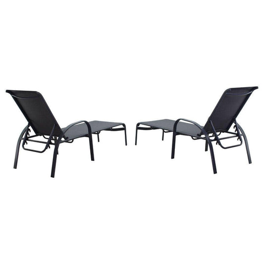 Courtyard Casual Gas Fire Pit Courtyard Casual - Santa Fe Aluminum 2 Chaise Lounge Chairs | 5165
