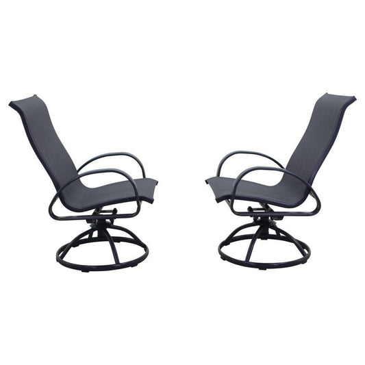 Courtyard Casual Gas Fire Pit Courtyard Casual - Santa Fe Aluminum 2 Swivel Rocker Chairs | 5167