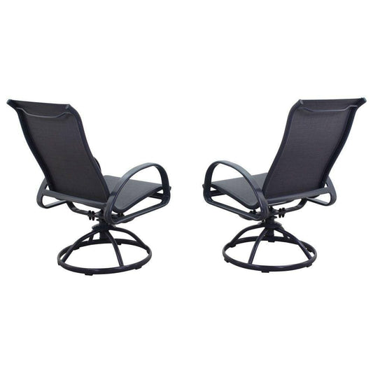 Courtyard Casual Gas Fire Pit Courtyard Casual - Santa Fe Aluminum 2 Swivel Rocker Chairs | 5167