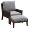 Courtyard Casual Outdoor Chair Courtyard Casual - Bermuda FSC Teak 2 Piece Club Chair and Ottoman Set | 5441