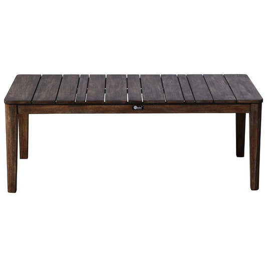 Courtyard Casual Outdoor Chair Courtyard Casual - Bermuda FSC Teak 4 Piece Seating Set with Loveseat, Coffee Table and 2 Club Chairs | 5447