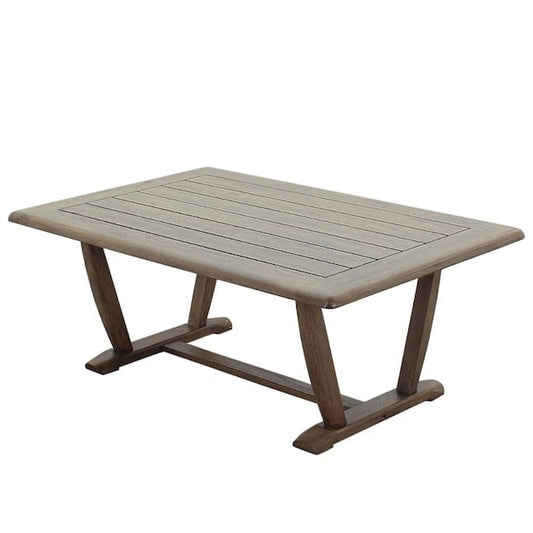 Courtyard Casual Outdoor Coffee Table Courtyard Casual - Avalon FSC Teak Motion 4 Piece Seating Group with Loveseat, Coffee Table and 2 Swivel Gliders | 5380