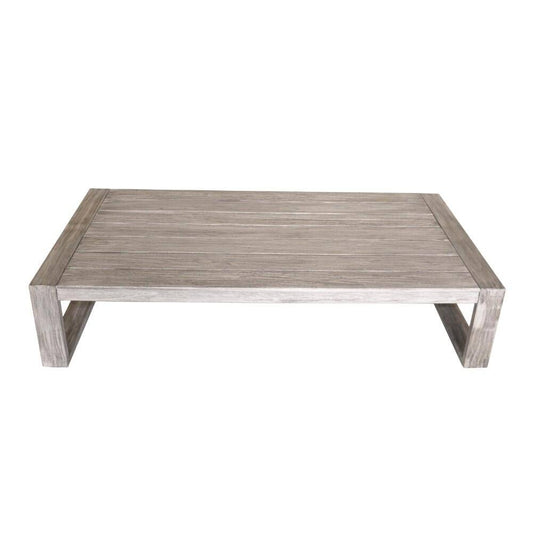 Courtyard Casual Outdoor Coffee Table Courtyard Casual - Driftwood Gray Teak Modern North Shore Outdoor Coffee Table | 5021