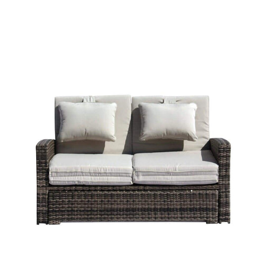 Courtyard Casual Outdoor Daybed Courtyard Casual - Miranda Outdoor Loveseat to Daybed Combo with Cushions | 5108