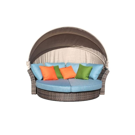 Courtyard Casual Outdoor Daybed Courtyard Casual - Taupe Eclipse Outdoor Expandable Oval Daybed with Canopy | 5005