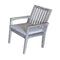 Courtyard Casual Outdoor Dining Chair Courtyard Casual - Driftwood Gray Teak Surf Side Outdoor Dining Chair with Cushion | 5012
