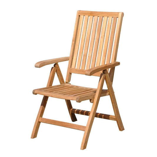 Courtyard Casual Outdoor Dining Chair Courtyard Casual - Heritage Teak 5 Position Arm Chair Natural Finish
| 5035