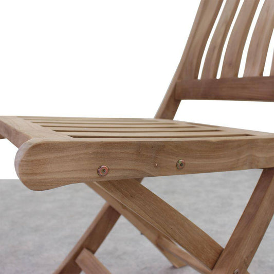 Courtyard Casual Outdoor Dining Chair Courtyard Casual - Heritage Teak Folding Armless Chair | 5034