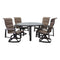 Courtyard Casual Outdoor Dining Set Courtyard Casual - Madison 5 pc Motion Round Dining set
Includes: One Round Table and Four Padded Swivel Sling Chairs | 5335