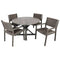 Courtyard Casual Outdoor Dining Set Courtyard Casual - Venice 5 Piece Round Dining Set 48" Round Dining Table and 4 Dining Chairs | 5340
