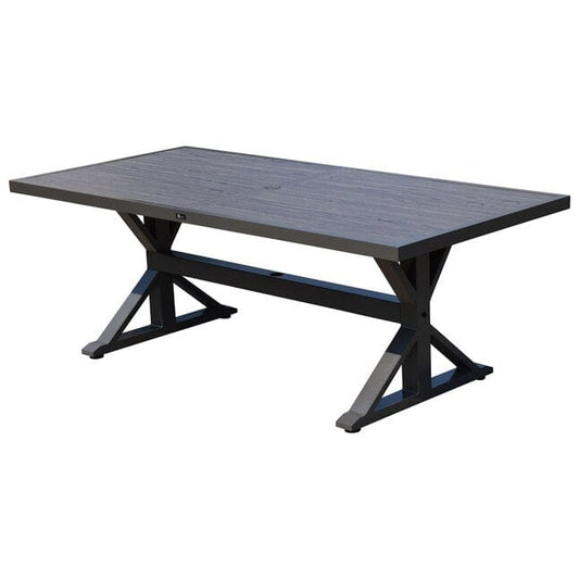 Courtyard Casual Outdoor Dining Set Courtyard Casual - Venice 7 Piece Rectangle Dining Set 84" Dining Table and 6 Dining Chairs | 5342