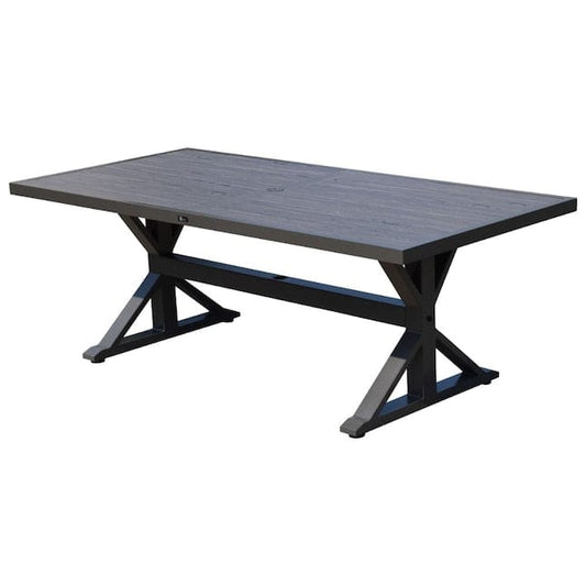 Courtyard Casual Outdoor Dining Set Courtyard Casual - Venice 7 Piece Rectangle Mixed Dining Set 84" Dining Table with 2 Swivel Spring Chairs and 4 Dining Chairs | 5344