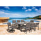Courtyard Casual Outdoor Dining Set Courtyard Casual - Venice 7 Piece Rectangle Mixed Dining Set 84" Dining Table with 2 Swivel Spring Chairs and 4 Dining Chairs | 5344