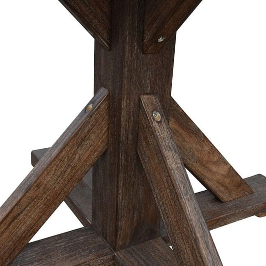 Courtyard Casual Outdoor Dining Table Courtyard Casual - 48" Round Flag Leg Dining Table | 5183