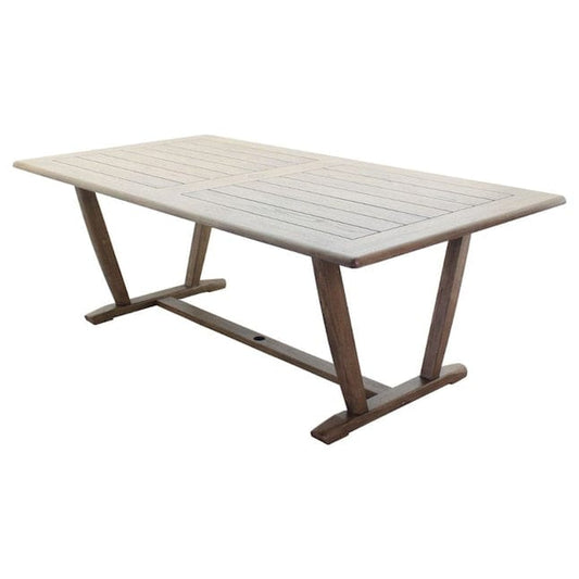 Courtyard Casual Outdoor Dining Table Courtyard Casual - Avalon FSC Teak 84" Rectangle Dining Table with Umbrella Hole | 5368