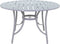 Courtyard Casual Outdoor Dining Table Courtyard Casual - Santa Fe 48" Round Aluminum Dining Table with Slat Top and Umbrella Hole in White | 5611
