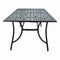 Courtyard Casual Outdoor Dining Table Courtyard Casual - Santa Fe 84" x 42" Rectangle Aluminum Dining Table with Slat Top and Umbrella Hole in Java | 5676