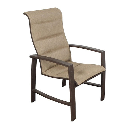 Courtyard Casual Outdoor Dining Table Courtyard Casual - Santorini 5 Piece 54" Round Dining Table with 4 Padded Sling Chairs | 5309