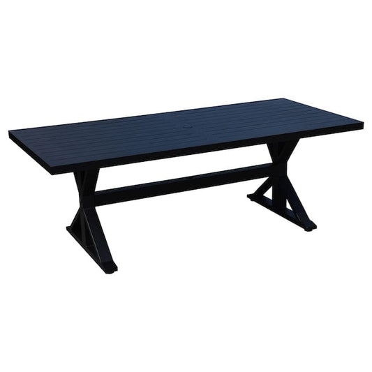 Courtyard Casual Outdoor Dining Table Courtyard Casual - Santorini 84RCT Dining table with umbrella hole | 5202