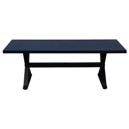 Courtyard Casual Outdoor Dining Table Courtyard Casual - Santorini 84RCT Dining table with umbrella hole | 5202