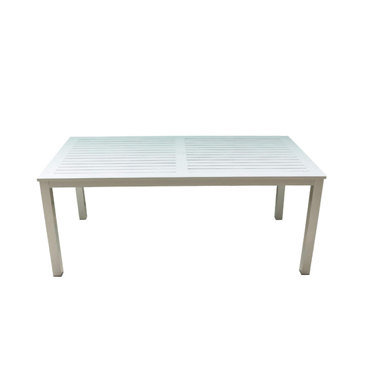 Courtyard Casual Outdoor Dining Table Courtyard Casual - Skyline Silver Aluminum Outdoor Rectangle Dining Table | 5083