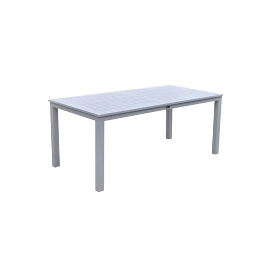 Courtyard Casual Outdoor Dining Table Courtyard Casual - Skyline White Aluminum Outdoor Rectangle Dining Table | 5080