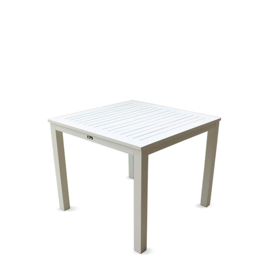 Courtyard Casual Outdoor Dining Table Courtyard Casual - Skyline White Aluminum Outdoor Square Dining Table | 5074
