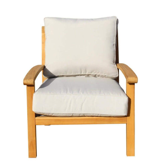 Courtyard Casual Outdoor Lounge Chair Courtyard Casual - Natural Teak Heritage Outdoor Teak Lounge Chair | 5027