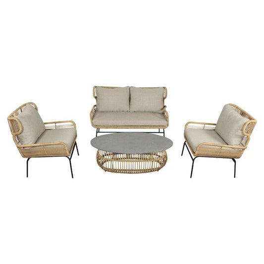 Courtyard Casual Outdoor Loveseat Courtyard Casual - Pine Crest 4 Piece Loveseat Seating Group | 5220