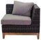 Courtyard Casual Outdoor Sectional Courtyard Casual - Maywood Silver Oak with Teak Sectional Corner Seat with Cushions | 5848