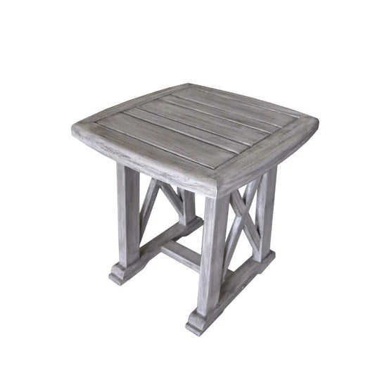 Courtyard Casual Outdoor Side Table Courtyard Casual - Driftwood Gray Teak Surf Side Outdoor Side Table | 5016