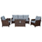 Courtyard Casual Outdoor Sofa Courtyard Casual - Costa Mesa 5 Piece Sofa Set - Brown | 5239