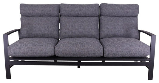 Courtyard Casual Outdoor Sofa Courtyard Casual - Santorini Black Aluminum Sofa with Envelop Back Cushion | 5785