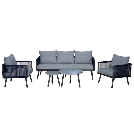 Courtyard Casual Outdoor Sofa Courtyard Casual - Spring Valley 5 Piece Set with Sofa, Chairs, and Table | 5243