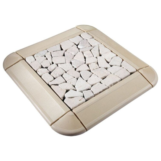 Courtyard Casual Outdoor Tile Courtyard Casual - Tile Edge Kit (Off White), 20 Edge and 4 Corners | 5127