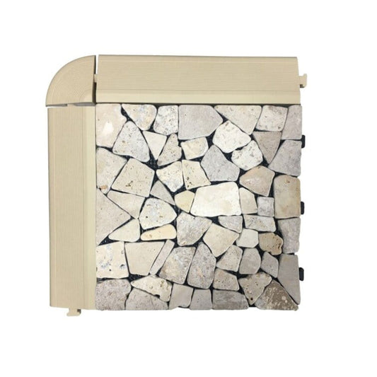 Courtyard Casual Outdoor Tile Courtyard Casual - Tile Edge Kit (Off White), 20 Edge and 4 Corners | 5127