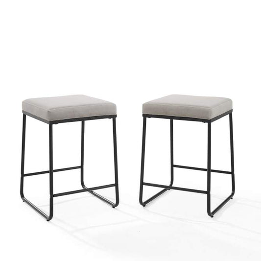 Crosley Furniture Bar Crosely Furniture - Beckett 2Pc Counter Stool Set Gray/Navy - 2 Stools - CF501824-XX
