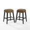 Crosley Furniture Bar Crosely Furniture - Edgewater 2Pc Backless Counter Stool Set Seagrass/Darkbrown - 2 Stools - CF502527-SG - Seagrass