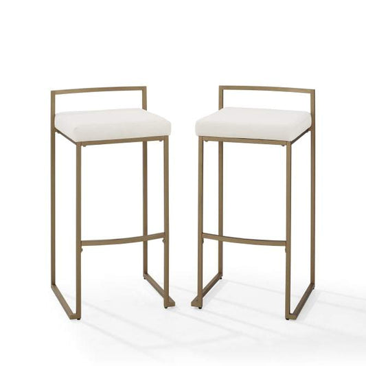Crosley Furniture Bar Crosely Furniture - Harlowe 2Pc Bar Stool Set Include Color/ Gold - 2 Stools - CF501930-XX