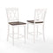 Crosley Furniture Bar Crosely Furniture - Shelby 2Pc Counter Stool Set Distressed White - 2 Stools - CF501024-WH - Distressed White