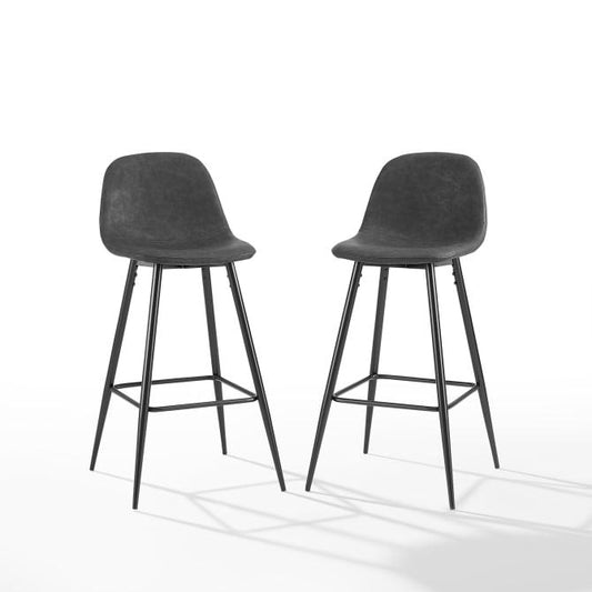 Crosley Furniture Bar Crosely Furniture - Weston 2Pc Bar Stool Set Include Color/Matte Black - 2 Stools - CF501629-XX