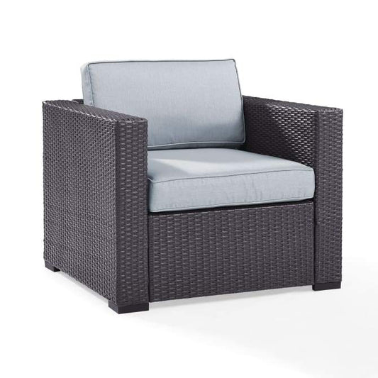 Crosley Furniture Conversation Set Crosely Furniture - Biscayne Outdoor Wicker Armchair Mist/Mocha/White - KO70130BR-XX