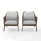 Crosley Furniture Patio Chairs And Chair Sets Crosely Furniture - Haven 2Pc Outdoor Wicker Armchair Set Light Gray/Light Brown - 2 Armchairs - CO7361LB-LG - Light Gray