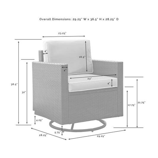 Crosley Furniture Patio Chairs And Chair Sets Crosely Furniture - Palm Harbor Outdoor Wicker Swivel Rocker Chair Include Color/Brown - KO70094BR-XX
