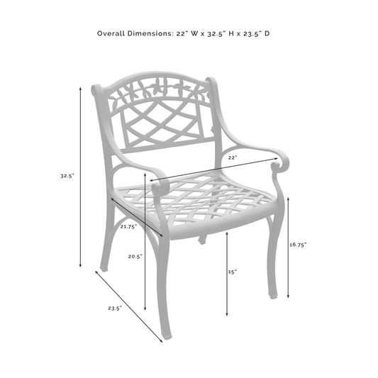Crosley Furniture Patio Chairs And Chair Sets Crosely Furniture - Sedona 2Pc Armchair Set Black - 2 Armchairs - CO6101-BK - Black
